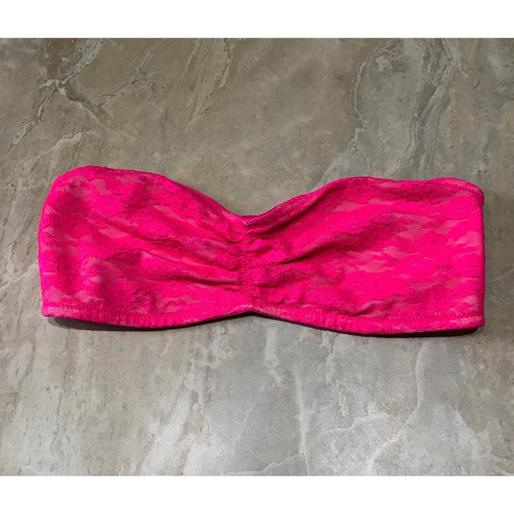 Victoria's Secret PINK - Hot Pink Lace Bandeau S